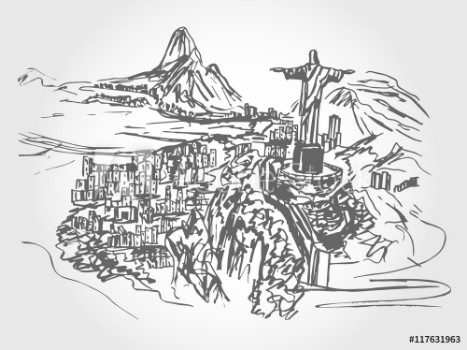 Bild på rio de janeiro city illustration